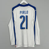 Shop 2016/17 ITALY PIRLO #21 L/S *PLAYER ISSUE* AWAY SHIRT (L) PUMA, classic football shirts, vintage football shirts & retro soccer jerseys at Cult Kits