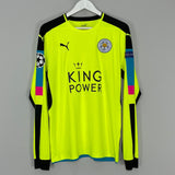 Shop 2016/17 LEICESTER CITY SCHMEICHEL #1 C/L GK SHIRT (L) PUMA, classic football shirts, vintage football shirts & retro soccer jerseys at Cult Kits