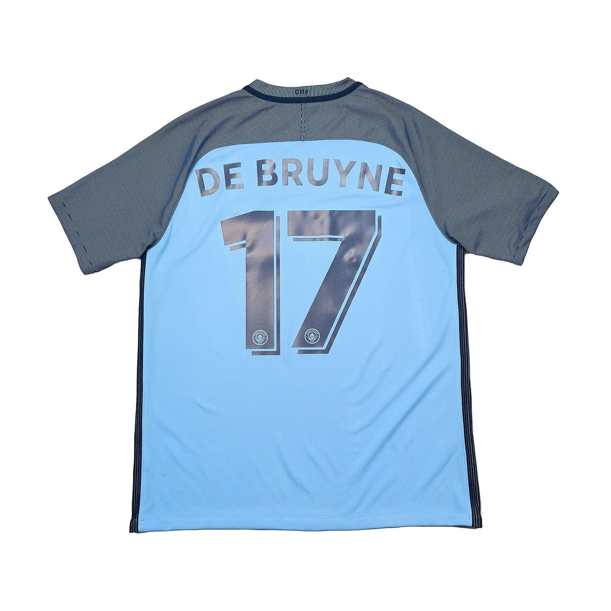 Buy 2016/17 MANCHESTER CITY DE BRUYNE 17 HOME SHIRT (L) NIKE ~ Free worldwide shipping available ~ Authentic Vintage Football Shirts from Cult Kits