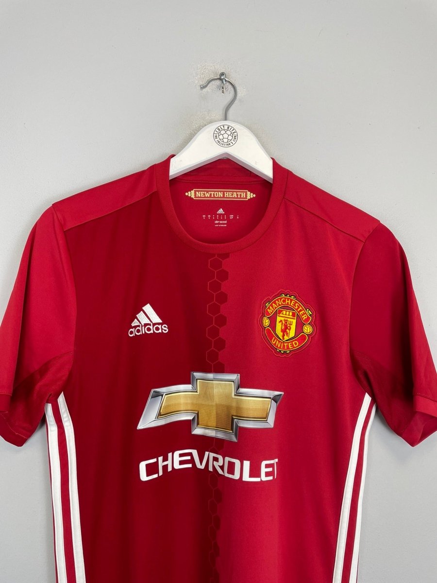 2016/17 MANCHESTER UNITED HOME SHIRT (S) ADIDAS - Cult Kits - Small - Buy Vintage Football Shirts, Authentic Retro Football Shirts For Sale, Classic Football Shirts & Soccer Jersey