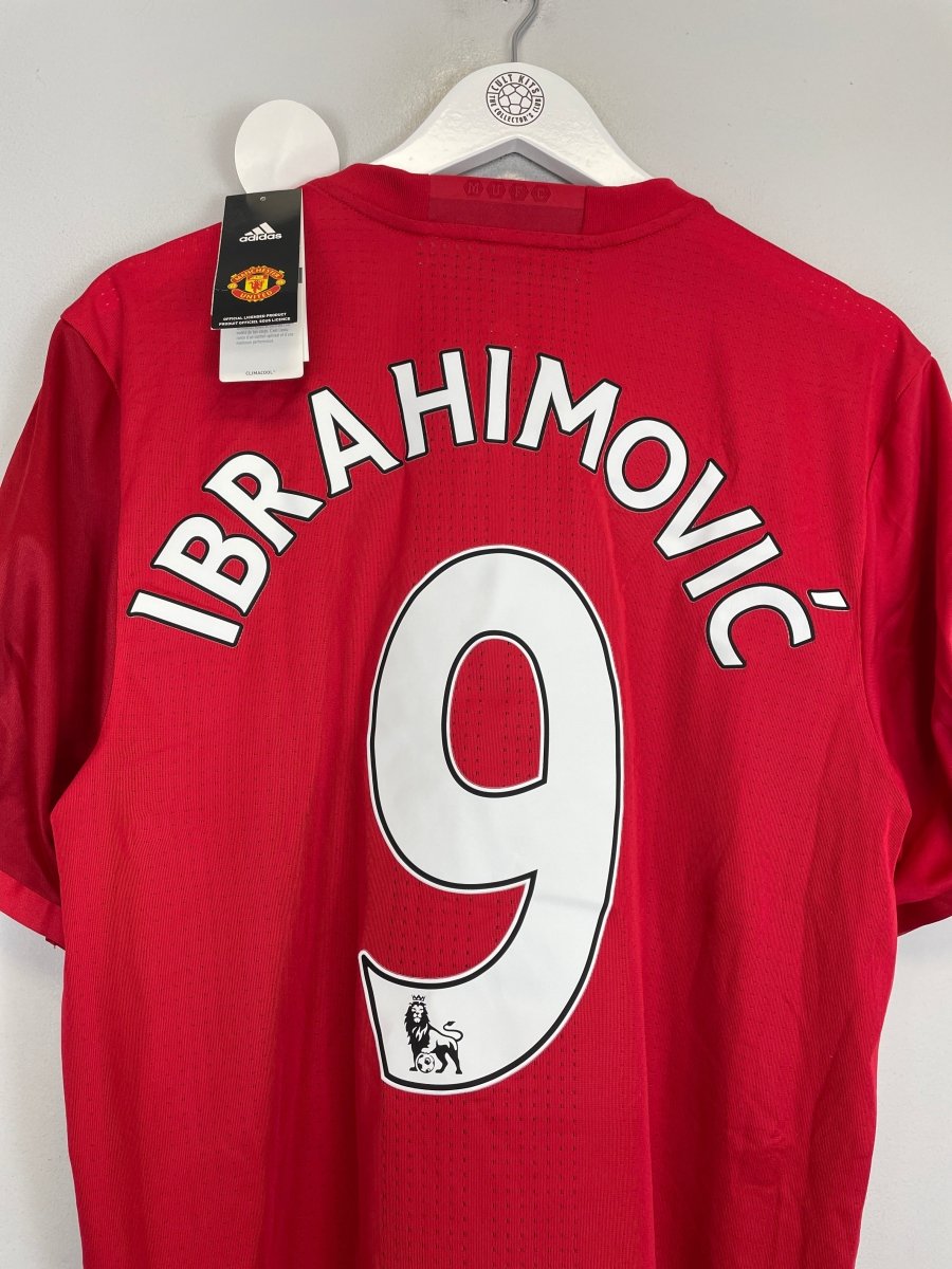 2016/17 MANCHESTER UNITED IBRAHIMOVIC 9 *BNWT* AUTHENTIC HOME SHIRT (XL) ADIDAS - Cult Kits - XL - Buy Vintage Football Shirts, Authentic Retro Football Shirts For Sale, Classic Football Shirts & Soccer Jersey