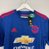 Shop 2016/17 MANCHESTER UNITED IBRAHIMOVIC #9 *BNWT* AWAY SHIRT (M) ADIDAS, classic football shirts, vintage football shirts & retro soccer jerseys at Cult Kits