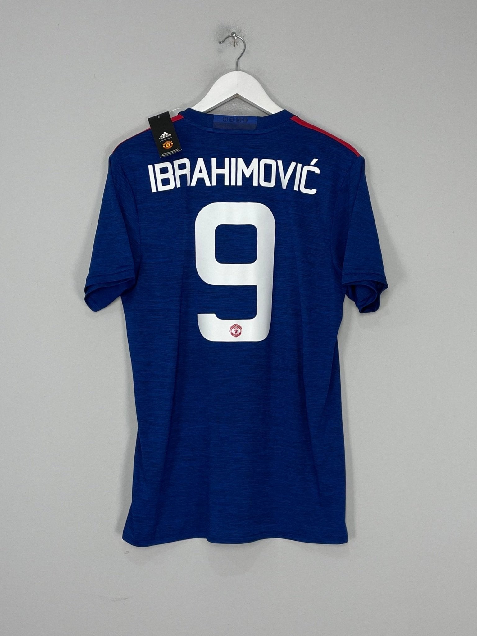 Shop 2016/17 MANCHESTER UNITED IBRAHIMOVIC #9 *BNWT* AWAY SHIRT (M) ADIDAS, classic football shirts, vintage football shirts & retro soccer jerseys at Cult Kits