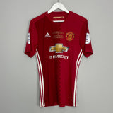 Shop 2016/17 MANCHESTER UNITED IBRAHIMOVIC #9 *EFL CUP FINAL* HOME SHIRT (M) ADIDAS, classic football shirts, vintage football shirts & retro soccer jerseys at Cult Kits