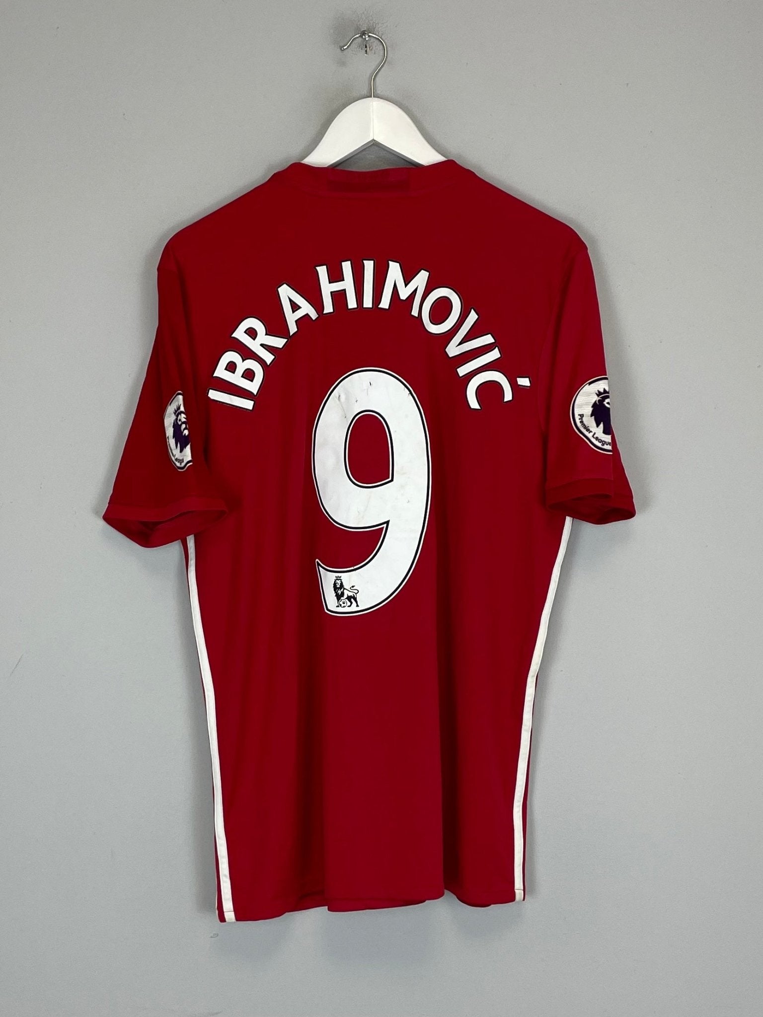 Shop 2016/17 MANCHESTER UNITED IBRAHIMOVIC #9 HOME SHIRT (L) ADIDAS, classic football shirts, vintage football shirts & retro soccer jerseys at Cult Kits