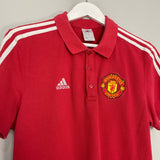 Shop 2016/17 MANCHESTER UNITED POLO SHIRT (M) ADIDAS, classic football shirts, vintage football shirts & retro soccer jerseys at Cult Kits