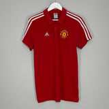 Shop 2016/17 MANCHESTER UNITED POLO SHIRT (M) ADIDAS, classic football shirts, vintage football shirts & retro soccer jerseys at Cult Kits