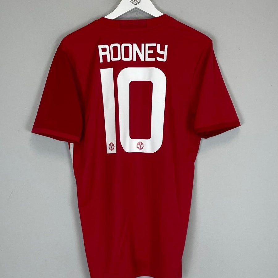 2016/17 MANCHESTER UNITED ROONEY 10 HOME SHIRT (M) ADIDAS - Cult Kits - Medium - Buy Vintage Football Shirts, Authentic Retro Football Shirts For Sale, Classic Football Shirts & Soccer Jersey