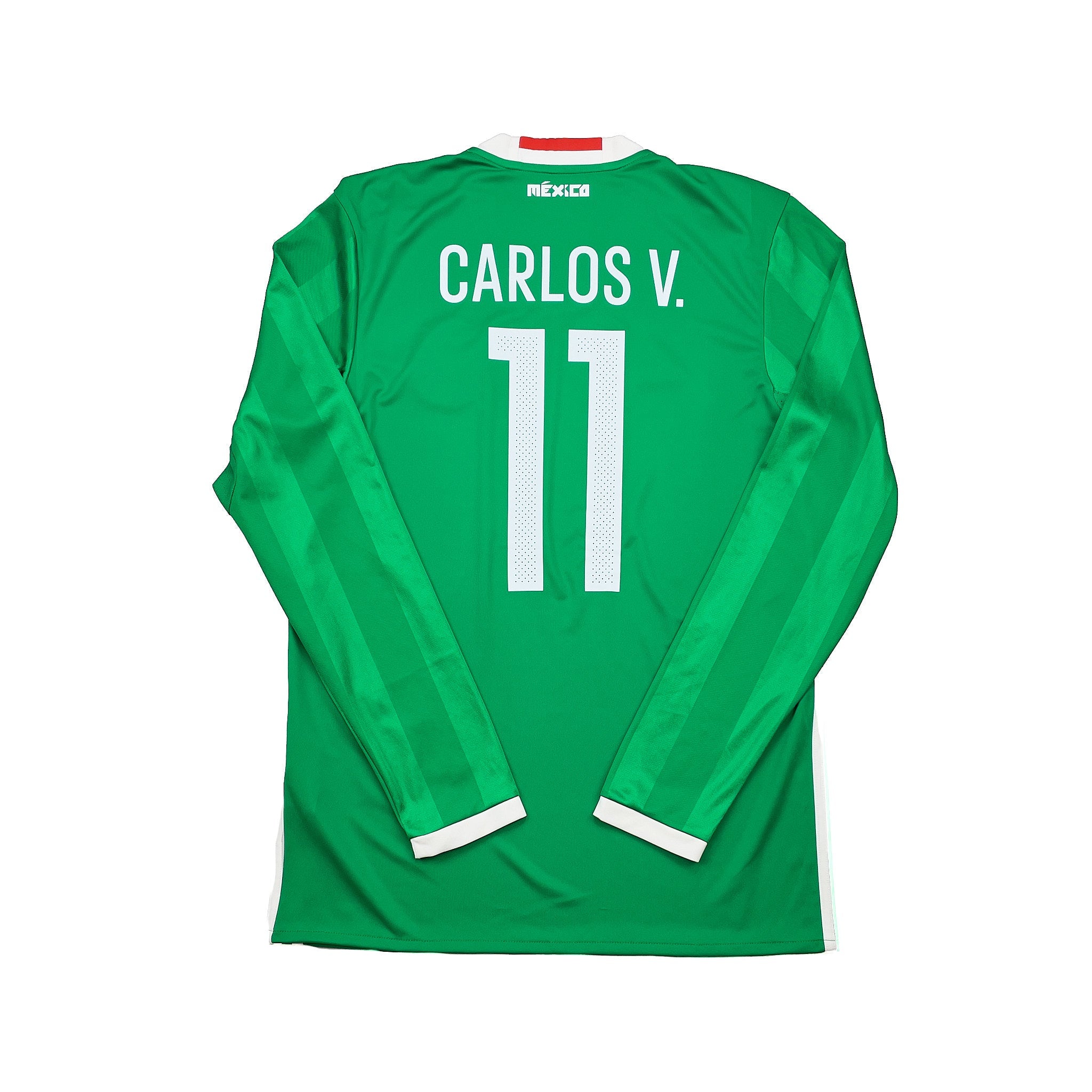 Buy 2016/17 Mexico Carlos V 11 L/S Home Shirt (M) Adidas ~ Free worldwide shipping ~ Authentic Vintage Football Shirts from Cult Kits