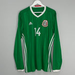 Shop 2016/17 MEXICO J.HERNANDEZ #14 L/S HOME SHIRT (XL) ADIDAS, classic football shirts, vintage football shirts & retro soccer jerseys at Cult Kits