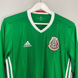 Shop 2016/17 MEXICO L/S HOME SHIRT (M) ADIDAS, classic football shirts, vintage football shirts & retro soccer jerseys at Cult Kits