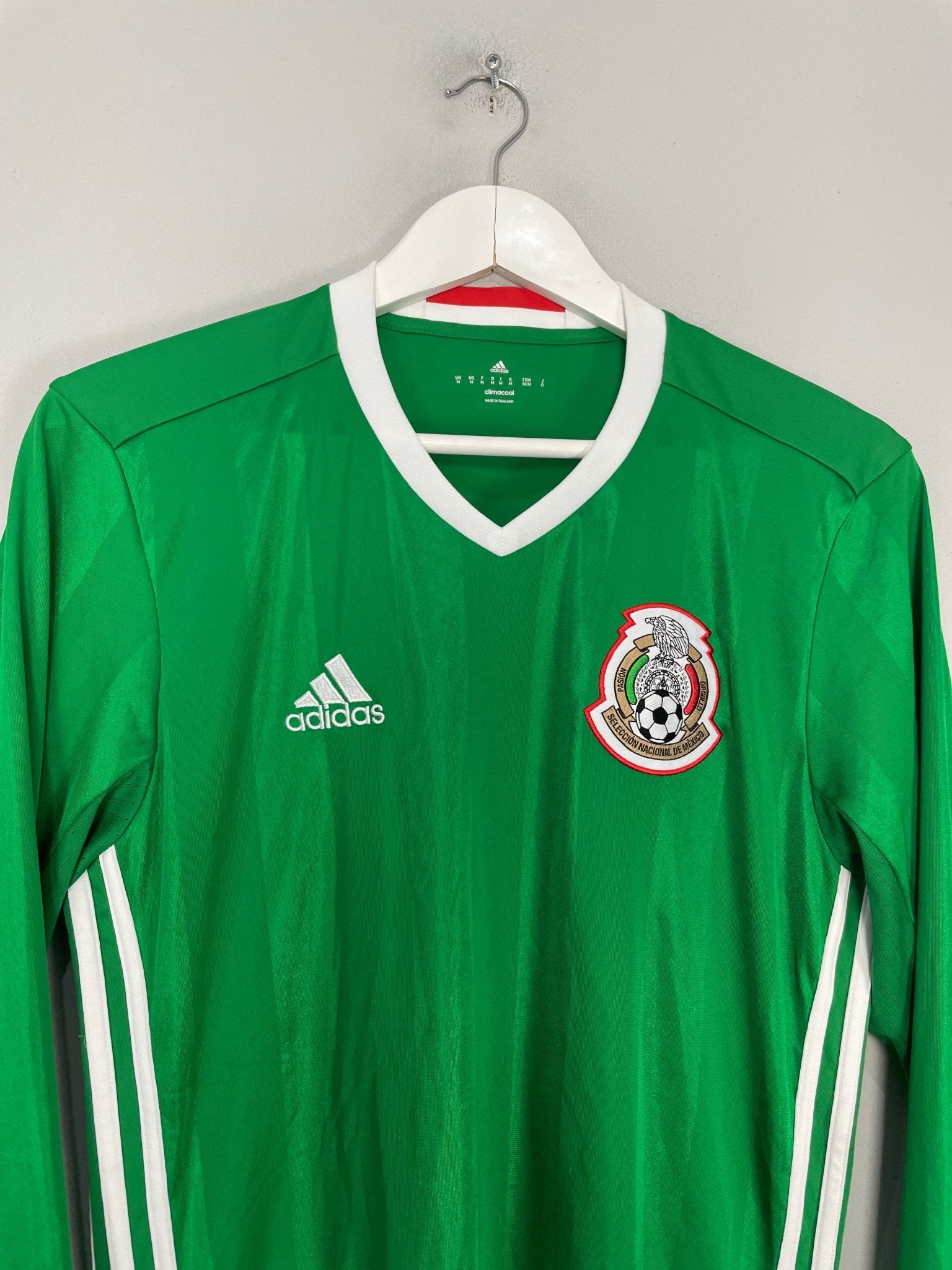 Shop 2016/17 MEXICO L/S HOME SHIRT (M) ADIDAS, classic football shirts, vintage football shirts & retro soccer jerseys at Cult Kits