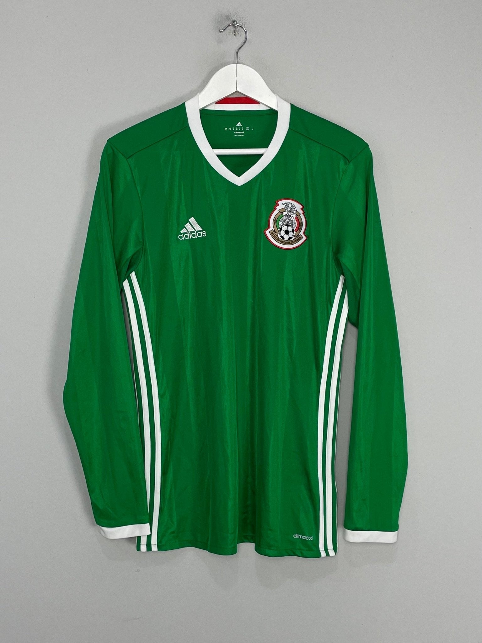 Shop 2016/17 MEXICO L/S HOME SHIRT (M) ADIDAS, classic football shirts, vintage football shirts & retro soccer jerseys at Cult Kits
