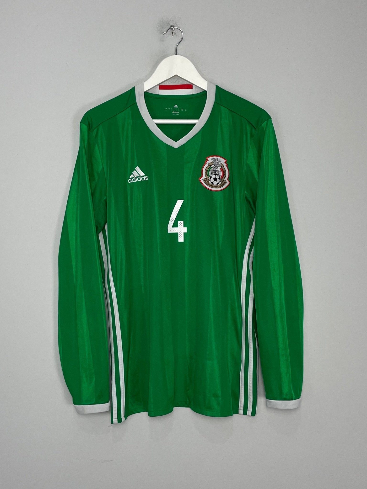 Shop 2016/17 MEXICO R.MARQUEZ #4 L/S HOME SHIRT (L) ADIDAS, classic football shirts, vintage football shirts & retro soccer jerseys at Cult Kits