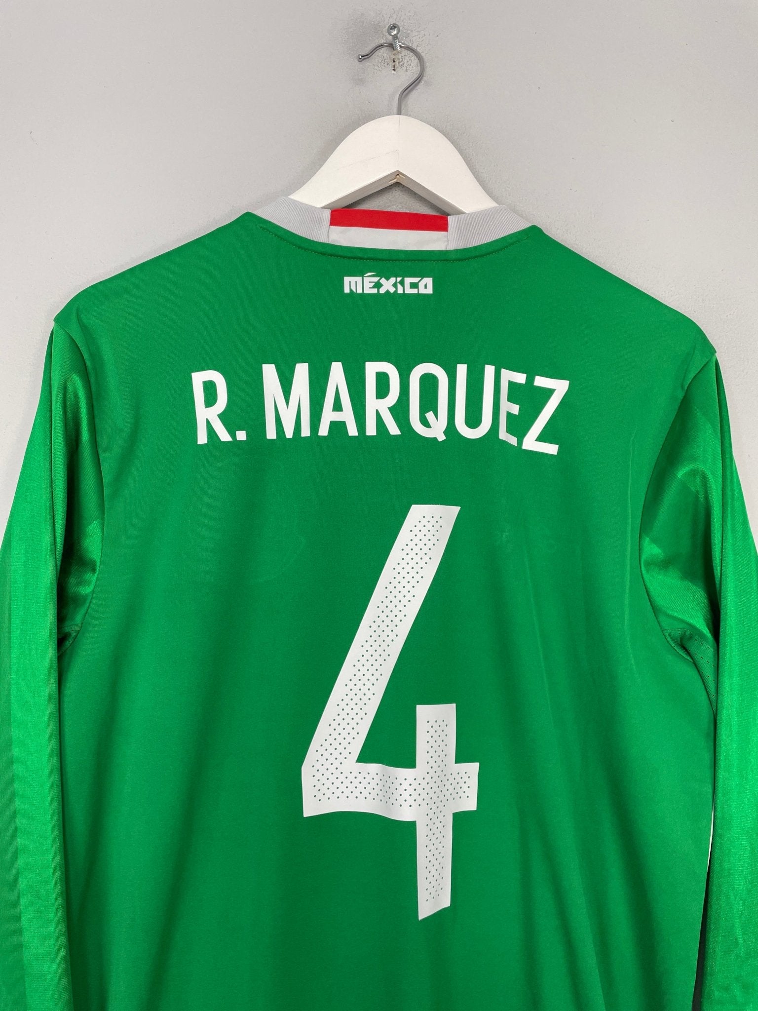 Shop 2016/17 MEXICO R.MARQUEZ #4 L/S HOME SHIRT (L) ADIDAS, classic football shirts, vintage football shirts & retro soccer jerseys at Cult Kits