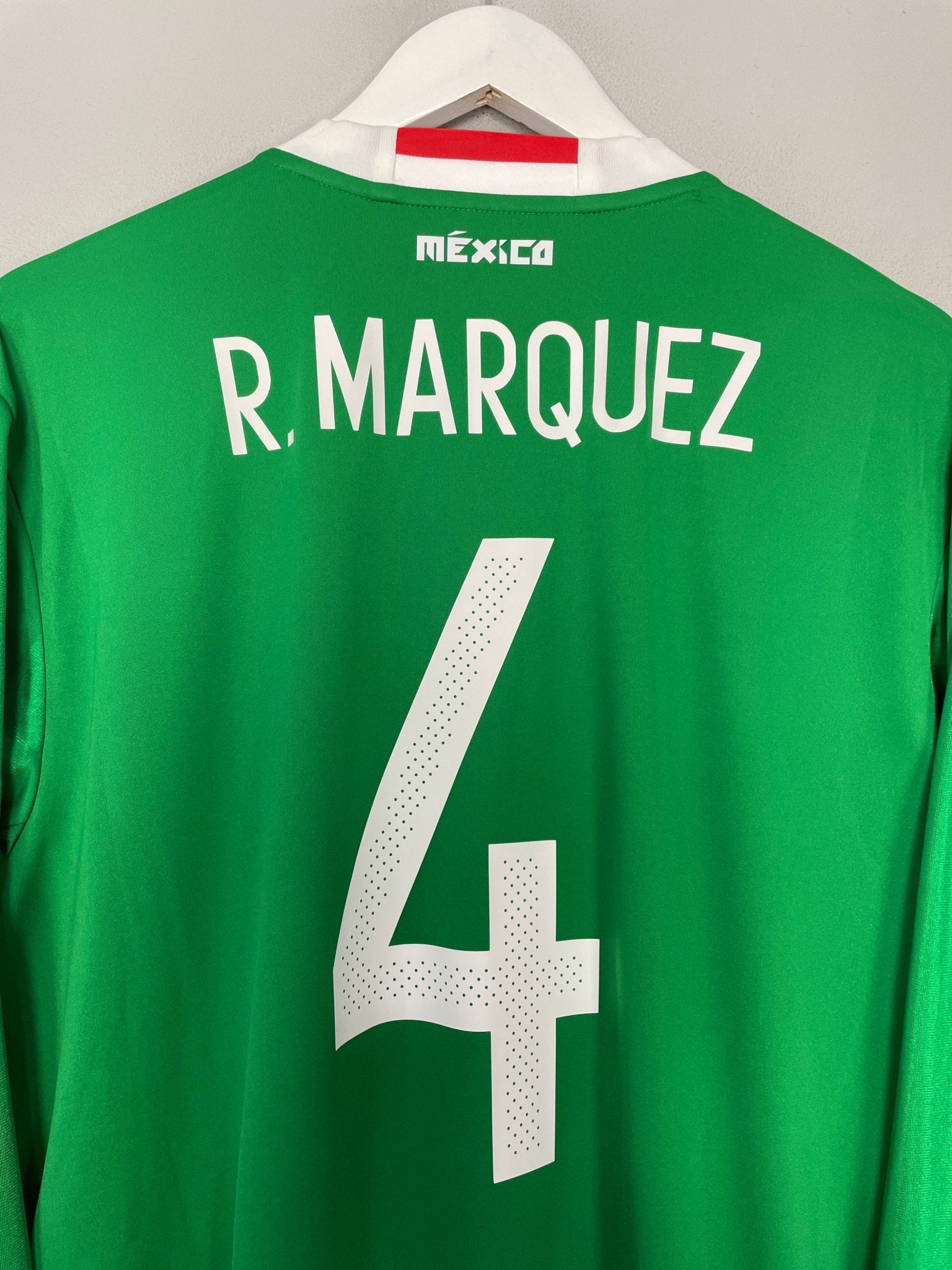 Shop 2016/17 MEXICO R.MARQUEZ #4 L/S HOME SHIRT (XL) ADIDAS, classic football shirts, vintage football shirts & retro soccer jerseys at Cult Kits