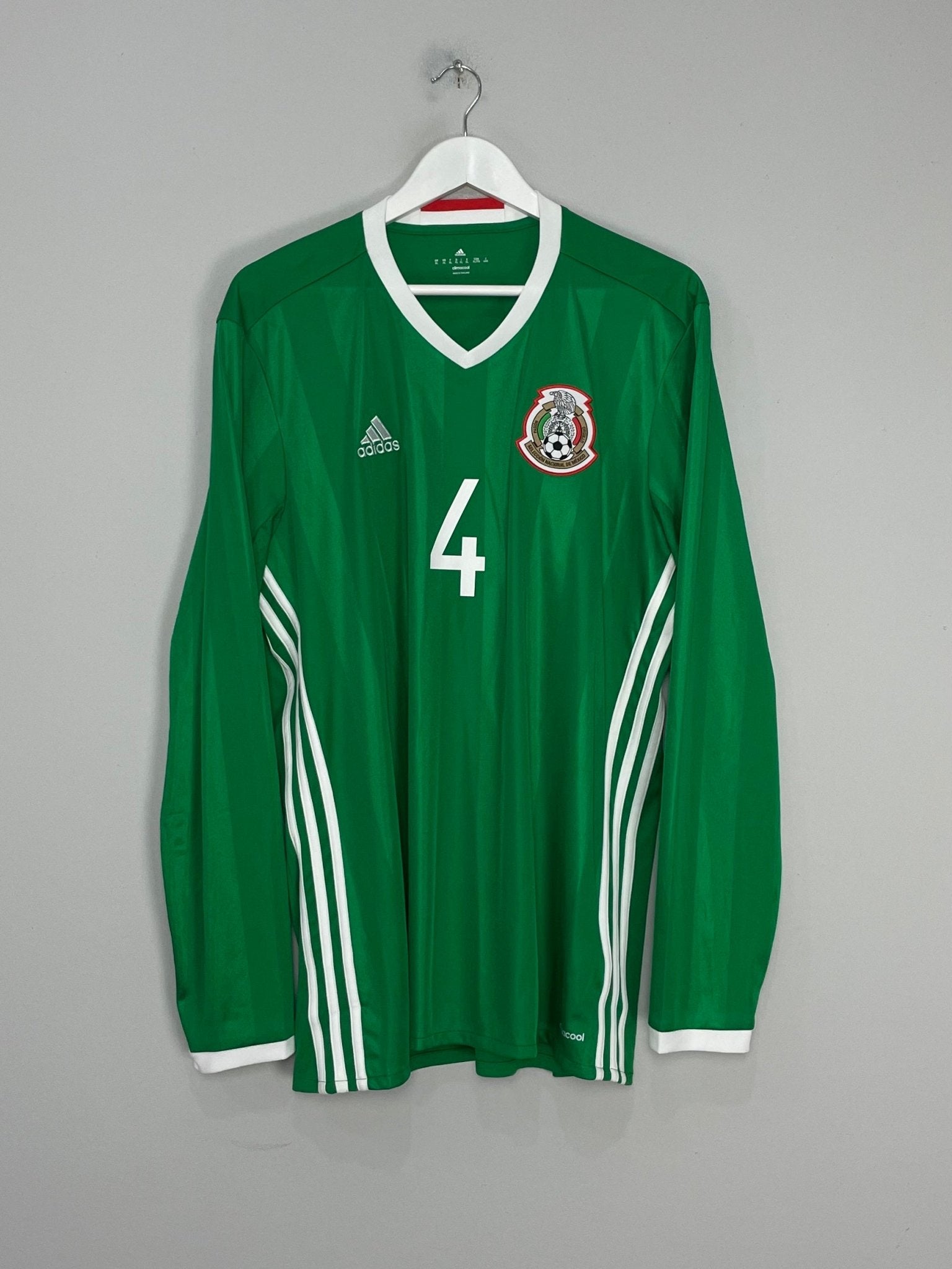 Shop 2016/17 MEXICO R.MARQUEZ #4 L/S HOME SHIRT (XL) ADIDAS, classic football shirts, vintage football shirts & retro soccer jerseys at Cult Kits
