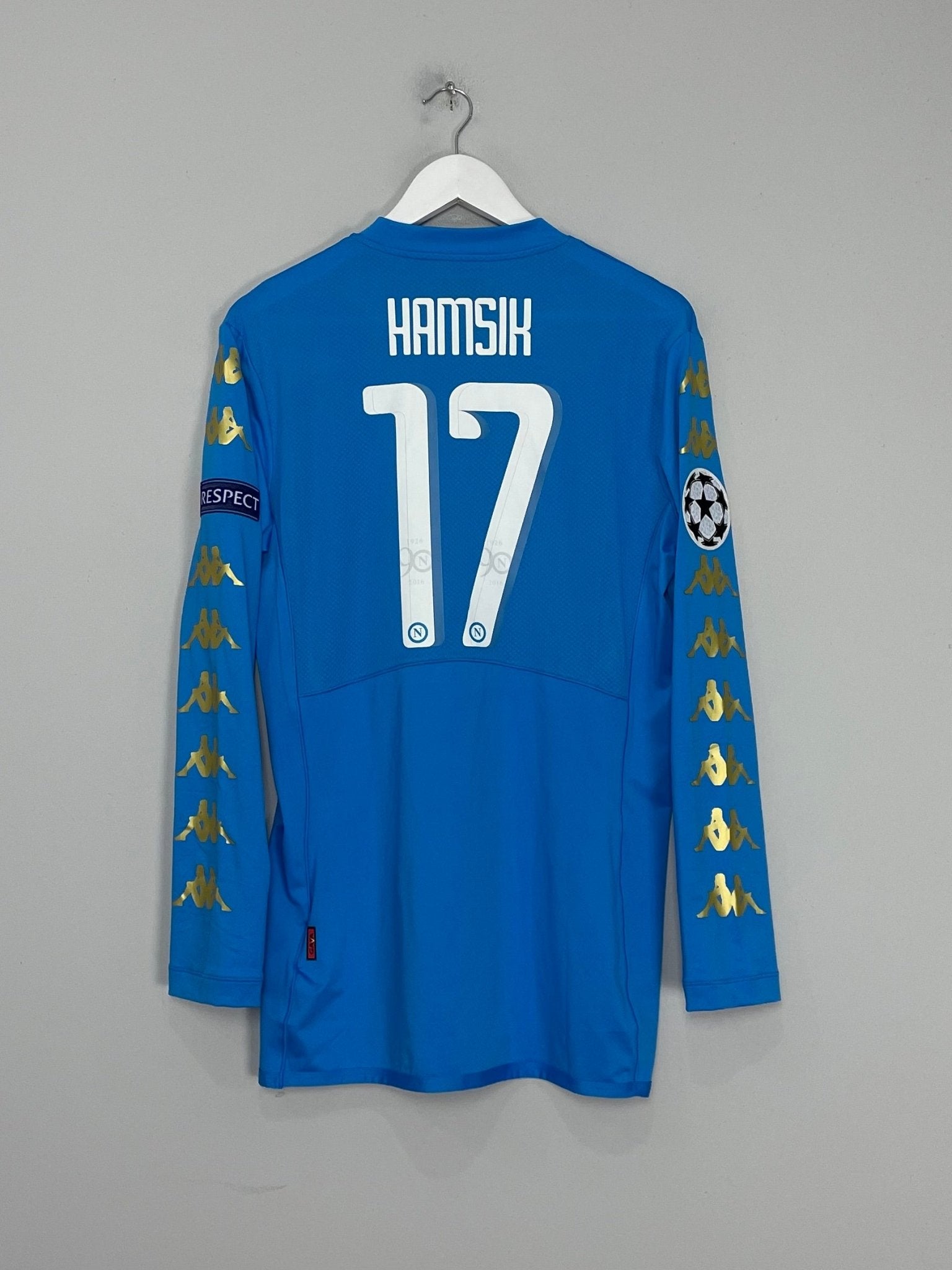 Shop 2016/17 NAPOLI HAMSIK #17 C/L L/S HOME SHIRT (XL) KAPPA, classic football shirts, vintage football shirts & retro soccer jerseys at Cult Kits