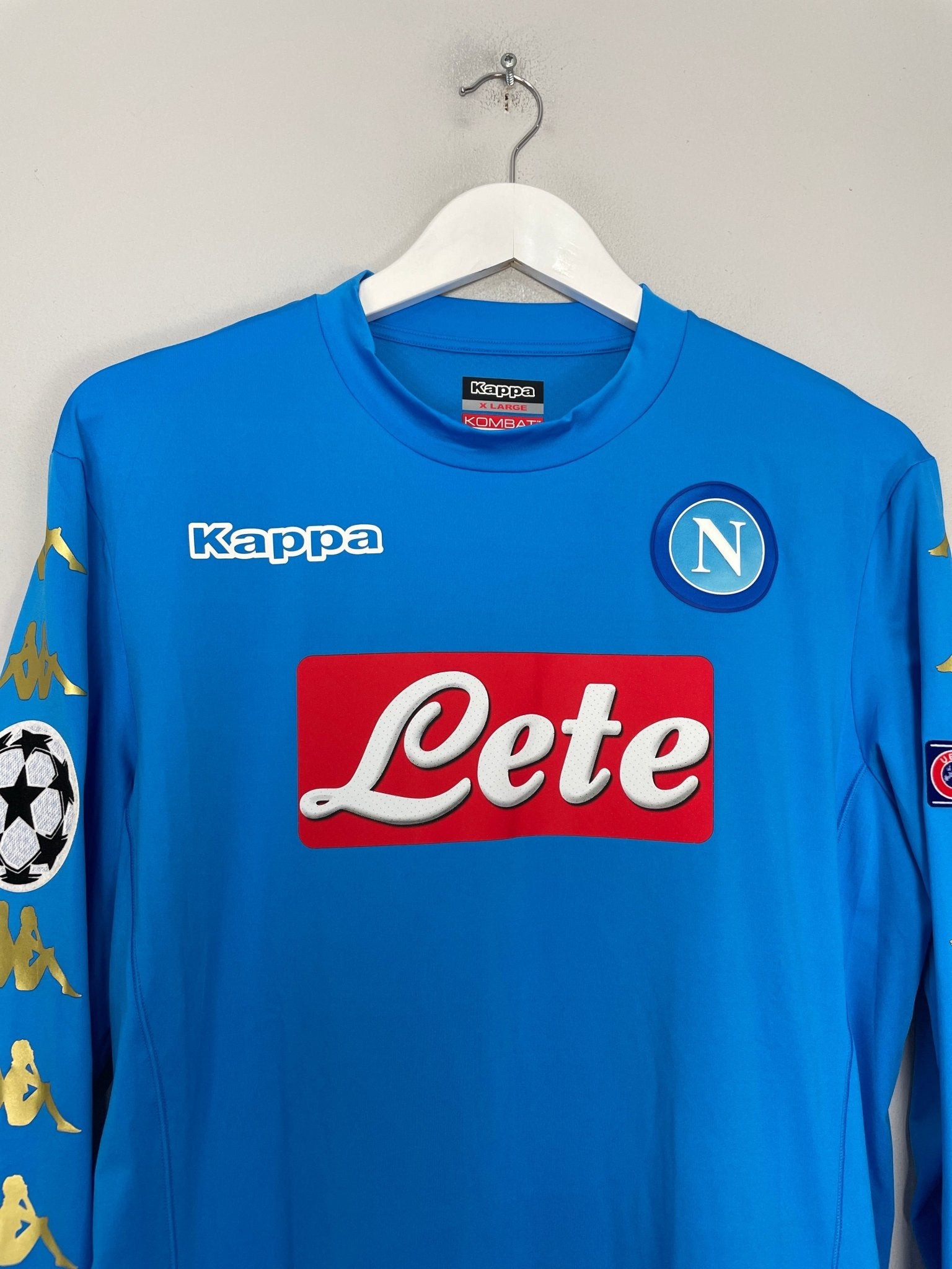 Shop 2016/17 NAPOLI HAMSIK #17 C/L L/S HOME SHIRT (XL) KAPPA, classic football shirts, vintage football shirts & retro soccer jerseys at Cult Kits