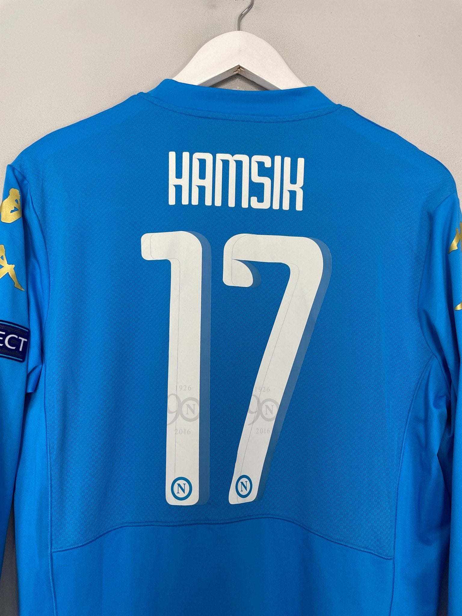 Shop 2016/17 NAPOLI HAMSIK #17 C/L L/S HOME SHIRT (XL) KAPPA, classic football shirts, vintage football shirts & retro soccer jerseys at Cult Kits