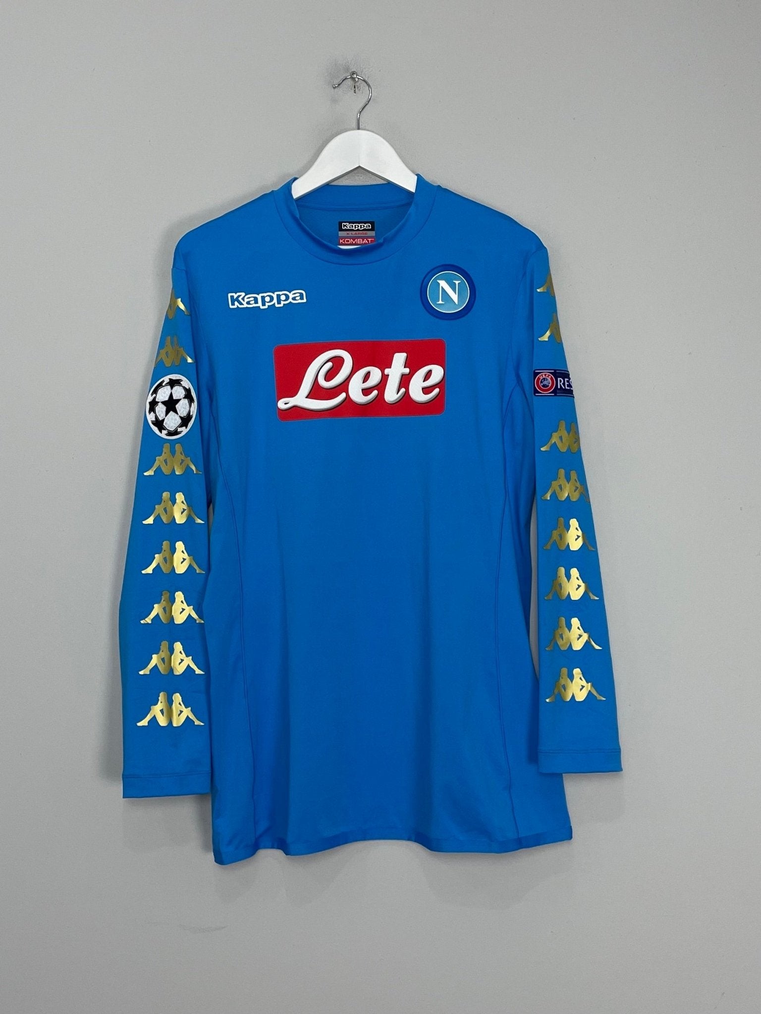 Shop 2016/17 NAPOLI HAMSIK #17 C/L L/S HOME SHIRT (XL) KAPPA, classic football shirts, vintage football shirts & retro soccer jerseys at Cult Kits
