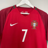 Shop 2016/17 PORTUGAL RONALDO #7 HOME SHIRT (M) NIKE, classic football shirts, vintage football shirts & retro soccer jerseys at Cult Kits