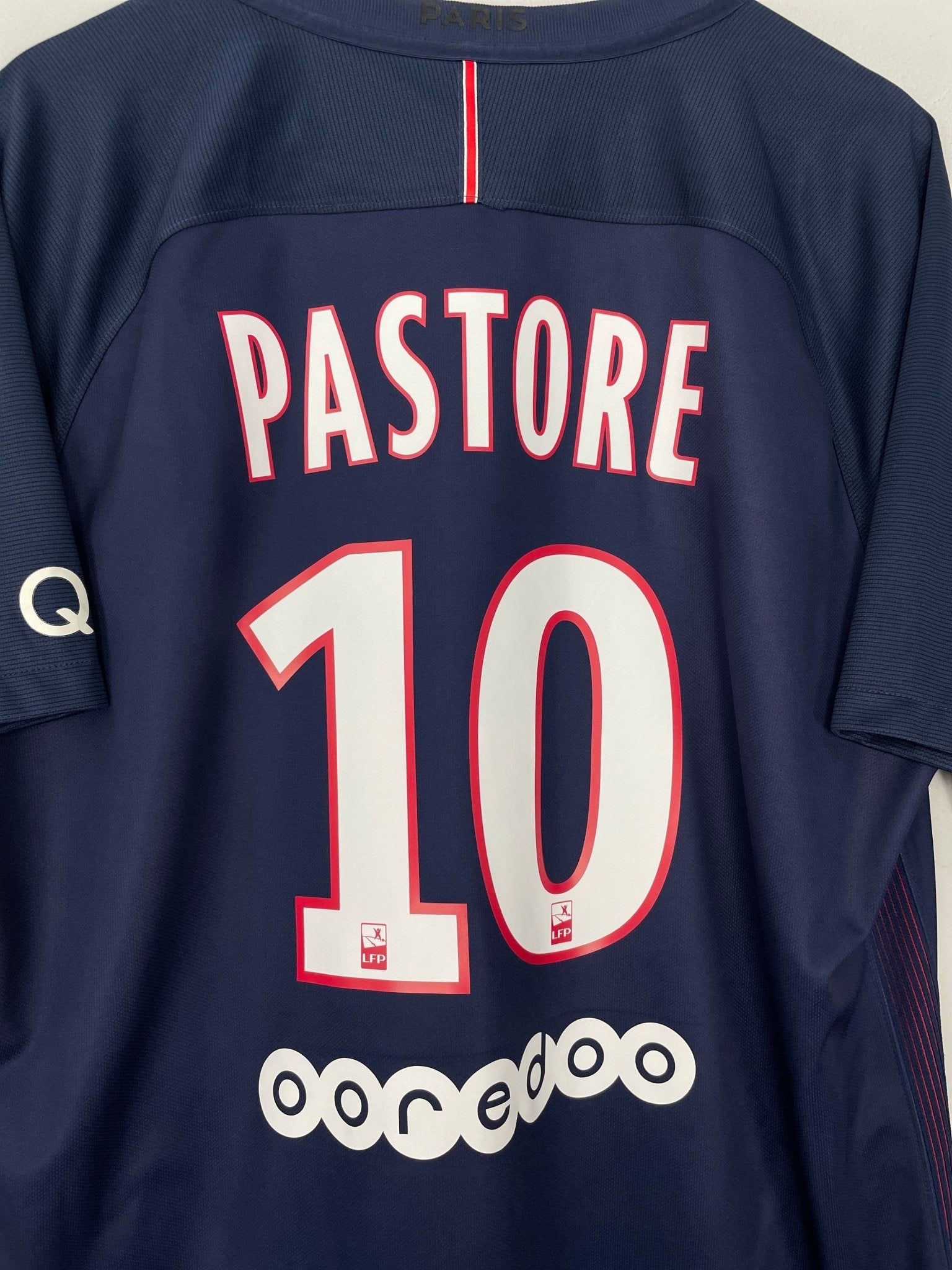Shop 2016/17 PSG PASTORE #10 HOME SHIRT (XL) NIKE, classic football shirts, vintage football shirts & retro soccer jerseys at Cult Kits