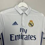 Shop 2016/17 REAL MADRID HOME SHIRT (L.KIDS) ADIDAS, classic football shirts, vintage football shirts & retro soccer jerseys at Cult Kits