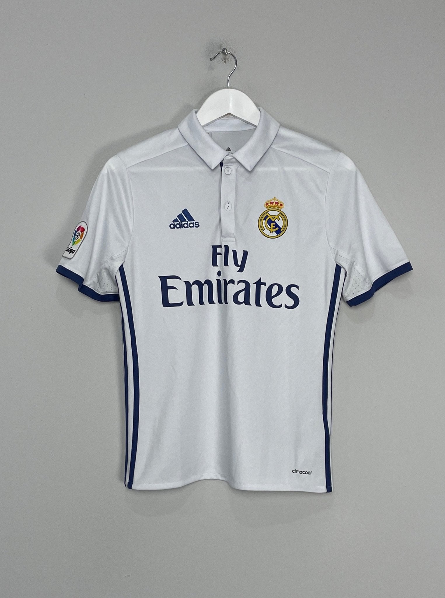 Shop 2016/17 REAL MADRID HOME SHIRT (L.KIDS) ADIDAS, classic football shirts, vintage football shirts & retro soccer jerseys at Cult Kits