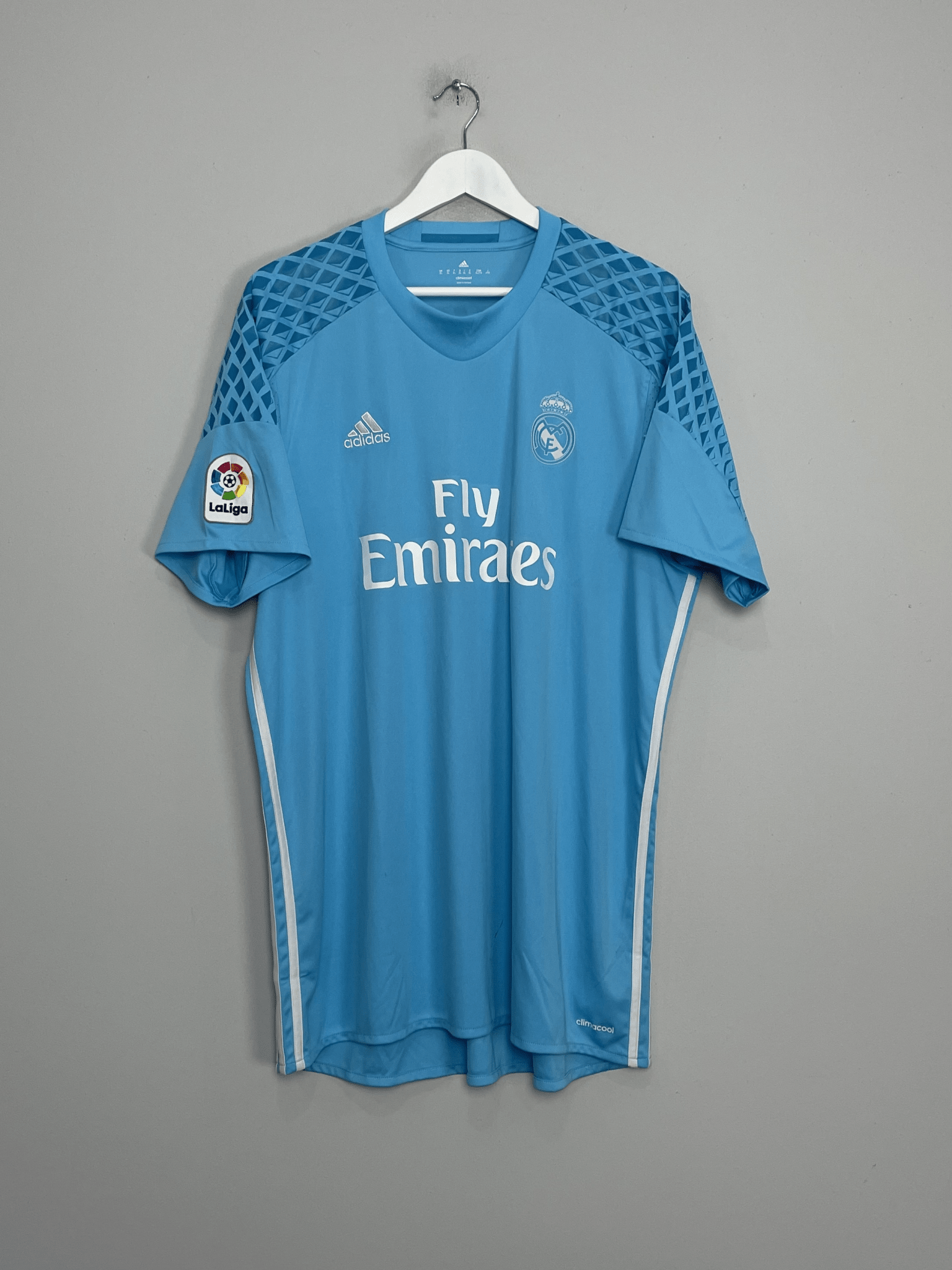 Shop 2016/17 REAL MADRID NAVAS #1 GK SHIRT (XL) ADIDAS, classic football shirts, vintage football shirts & retro soccer jerseys at Cult Kits