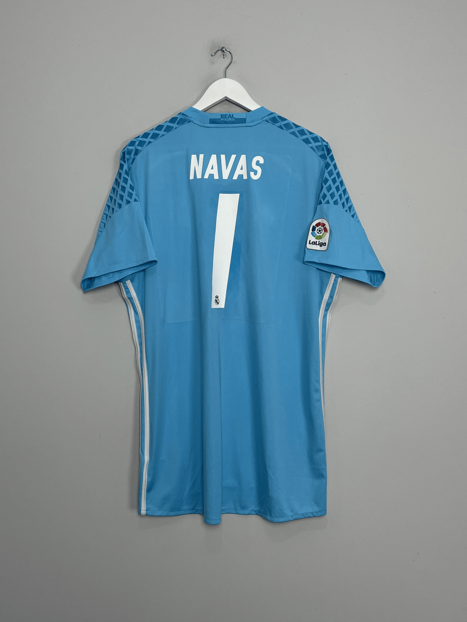 Shop 2016/17 REAL MADRID NAVAS #1 GK SHIRT (XL) ADIDAS, classic football shirts, vintage football shirts & retro soccer jerseys at Cult Kits