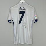 Shop 2016/17 REAL MADRID RAUL #7 *SIGNED* HOME SHIRT (M) ADIDAS, classic football shirts, vintage football shirts & retro soccer jerseys at Cult Kits