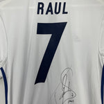 Shop 2016/17 REAL MADRID RAUL #7 *SIGNED* HOME SHIRT (M) ADIDAS, classic football shirts, vintage football shirts & retro soccer jerseys at Cult Kits