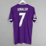 Shop 2016/17 REAL MADRID RONALDO #7 AWAY SHIRT (M) ADIDAS, classic football shirts, vintage football shirts & retro soccer jerseys at Cult Kits