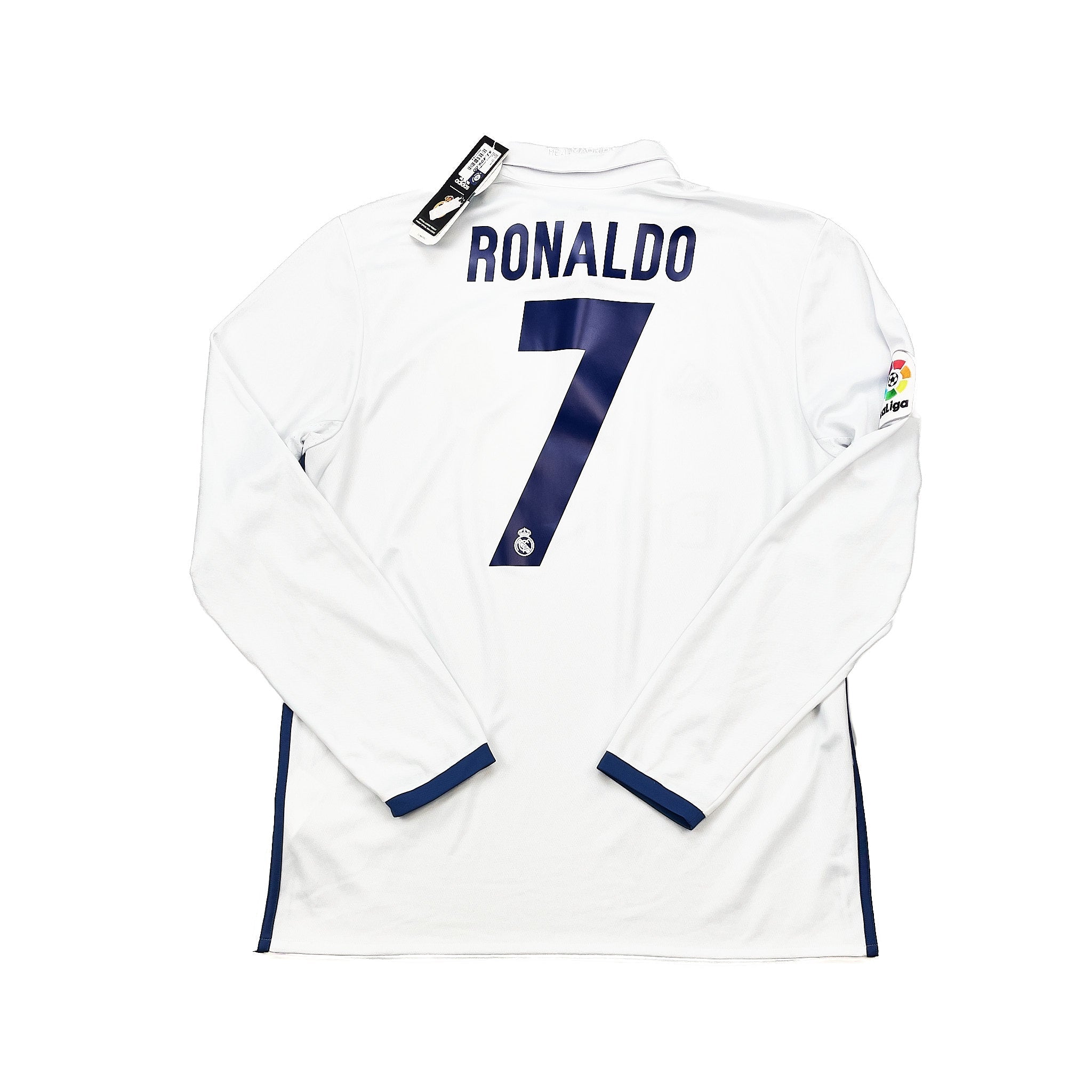 Buy 2016/17 Real Madrid Ronaldo 7 *BNWT with Defects* L/S Home Shirt (L) Adidas ~ Free worldwide shipping available ~ Authentic Vintage Football Shirts from Cult Kits