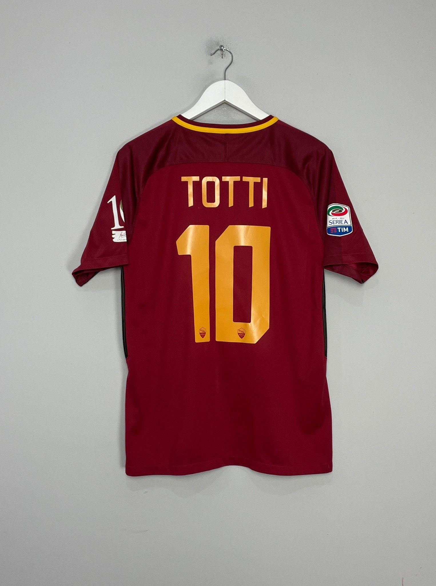Shop 2016/17 ROMA TOTTI #10 TRIBUTE HOME SHIRT (M) NIKE, classic football shirts, vintage football shirts & retro soccer jerseys at Cult Kits