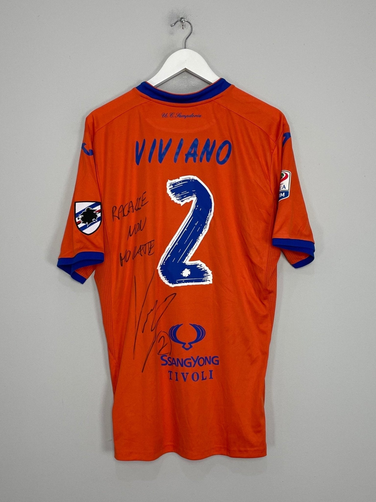 Shop 2016/17 SAMPDORIA VIVIANO #2 *MATCH ISSUED + SIGNED* GK SHIRT (XXL) JOMA, classic football shirts, vintage football shirts & retro soccer jerseys at Cult Kits