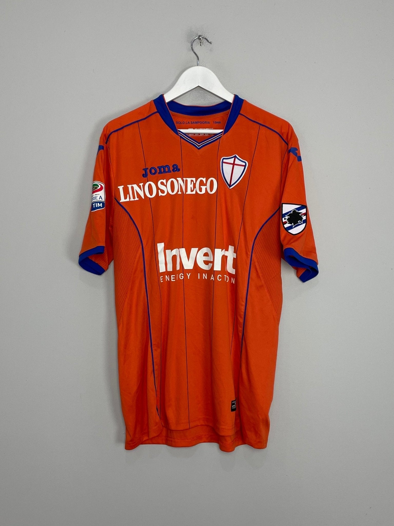 Shop 2016/17 SAMPDORIA VIVIANO #2 *MATCH ISSUED + SIGNED* GK SHIRT (XXL) JOMA, classic football shirts, vintage football shirts & retro soccer jerseys at Cult Kits