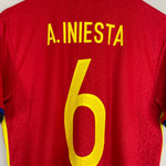 Shop 2016/17 SPAIN A.INIESTA #6 HOME SHIRT (M) ADIDAS, classic football shirts, vintage football shirts & retro soccer jerseys at Cult Kits