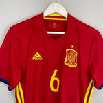 Shop 2016/17 SPAIN A.INIESTA #6 HOME SHIRT (M) ADIDAS, classic football shirts, vintage football shirts & retro soccer jerseys at Cult Kits