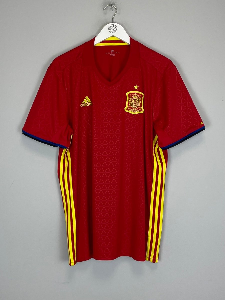 2016/17 SPAIN HOME SHIRT (XL) ADIDAS - Cult Kits - XL - Buy Vintage Football Shirts, Authentic Retro Football Shirts For Sale, Classic Football Shirts & Soccer Jersey