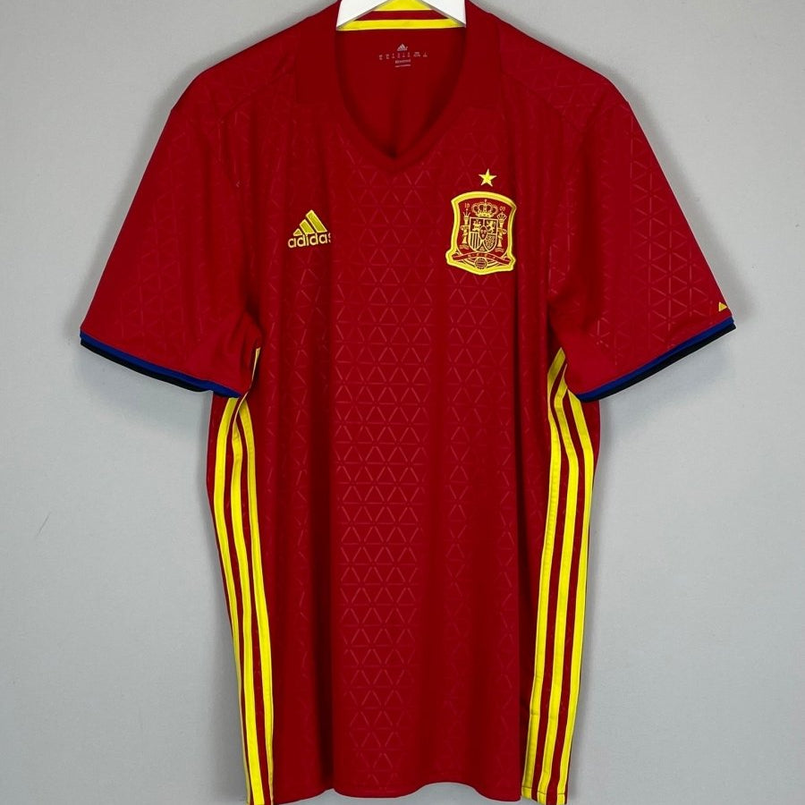 2016/17 SPAIN HOME SHIRT (XL) ADIDAS - Cult Kits - XL - Buy Vintage Football Shirts, Authentic Retro Football Shirts For Sale, Classic Football Shirts & Soccer Jersey