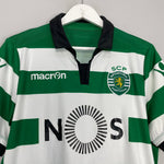Shop 2016/17 SPORTING CP #7 HOME SHIRT (M) MACRON, classic football shirts, vintage football shirts & retro soccer jerseys at Cult Kits
