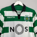 Shop 2016/17 SPORTING CP #7 HOME SHIRT (M) MACRON, classic football shirts, vintage football shirts & retro soccer jerseys at Cult Kits