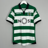 Shop 2016/17 SPORTING CP #7 HOME SHIRT (M) MACRON, classic football shirts, vintage football shirts & retro soccer jerseys at Cult Kits
