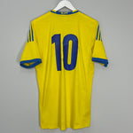 Shop 2016/17 SWEDEN #10 *PLAYER ISSUE* HOME SHIRT (M) ADIDAS, classic football shirts, vintage football shirts & retro soccer jerseys at Cult Kits