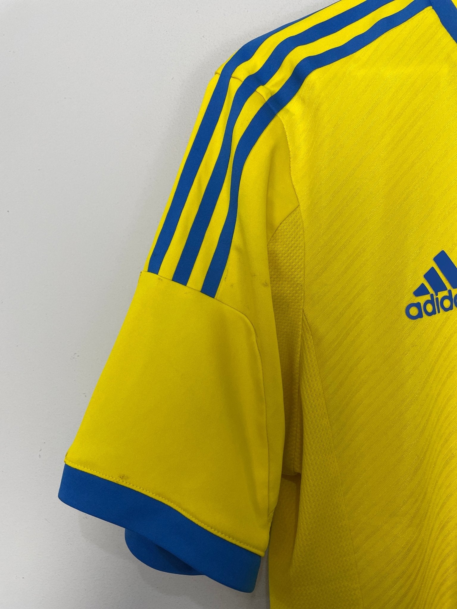 Shop 2016/17 SWEDEN #10 *PLAYER ISSUE* HOME SHIRT (M) ADIDAS, classic football shirts, vintage football shirts & retro soccer jerseys at Cult Kits