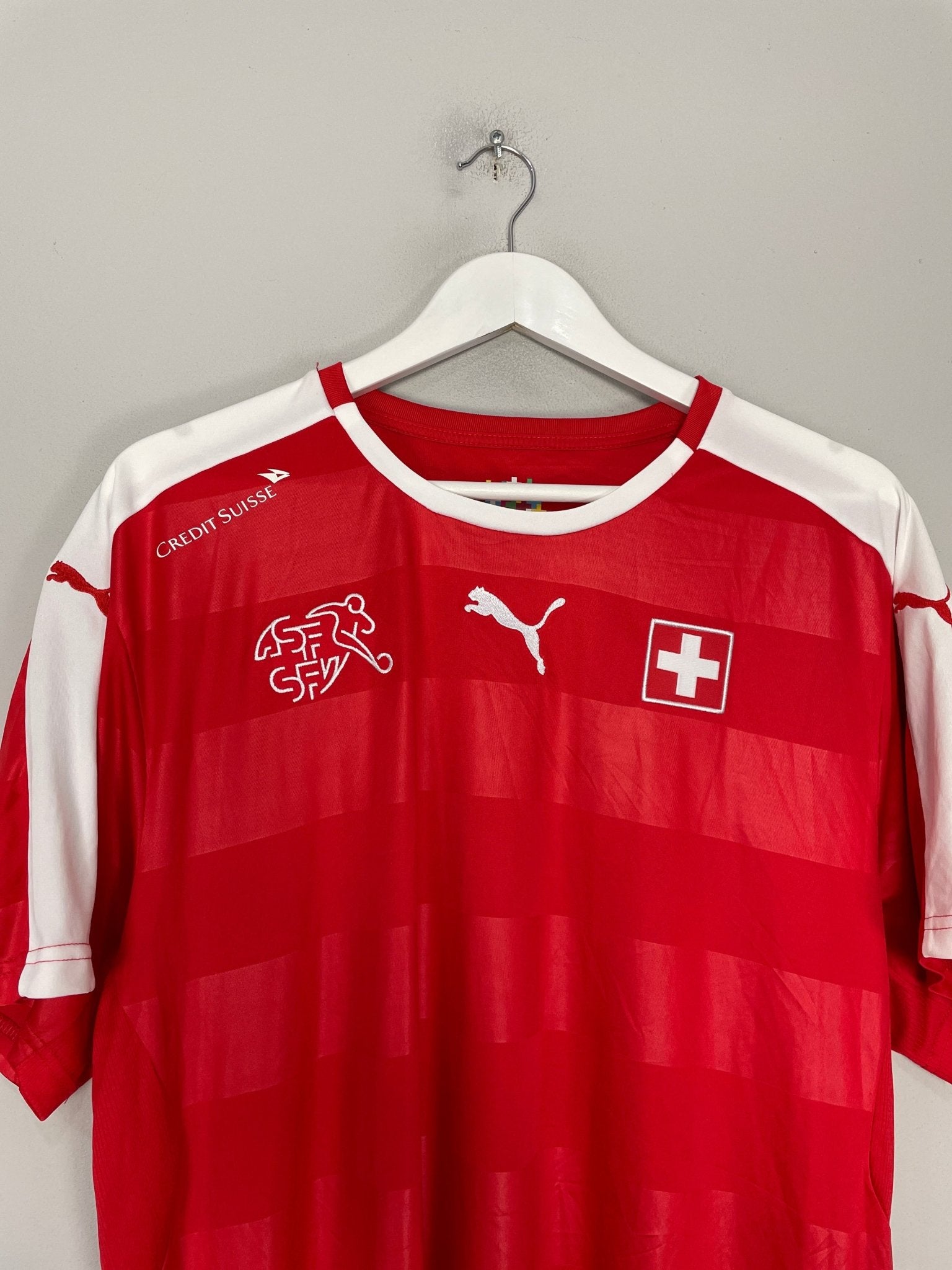 Shop 2016/17 SWITZERLAND HOME SHIRT (XL) PUMA, classic football shirts, vintage football shirts & retro soccer jerseys at Cult Kits