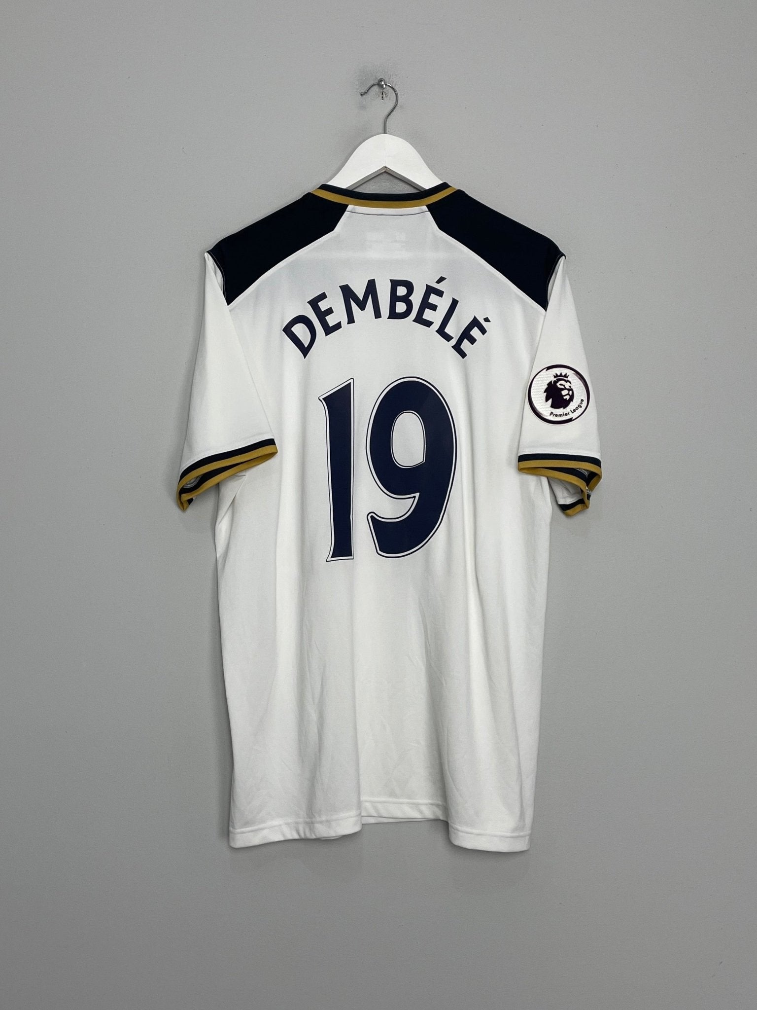 Shop 2016/17 TOTTENHAM DEMBELE #19 HOME SHIRT (XL) UNDER ARMOUR, classic football shirts, vintage football shirts & retro soccer jerseys at Cult Kits