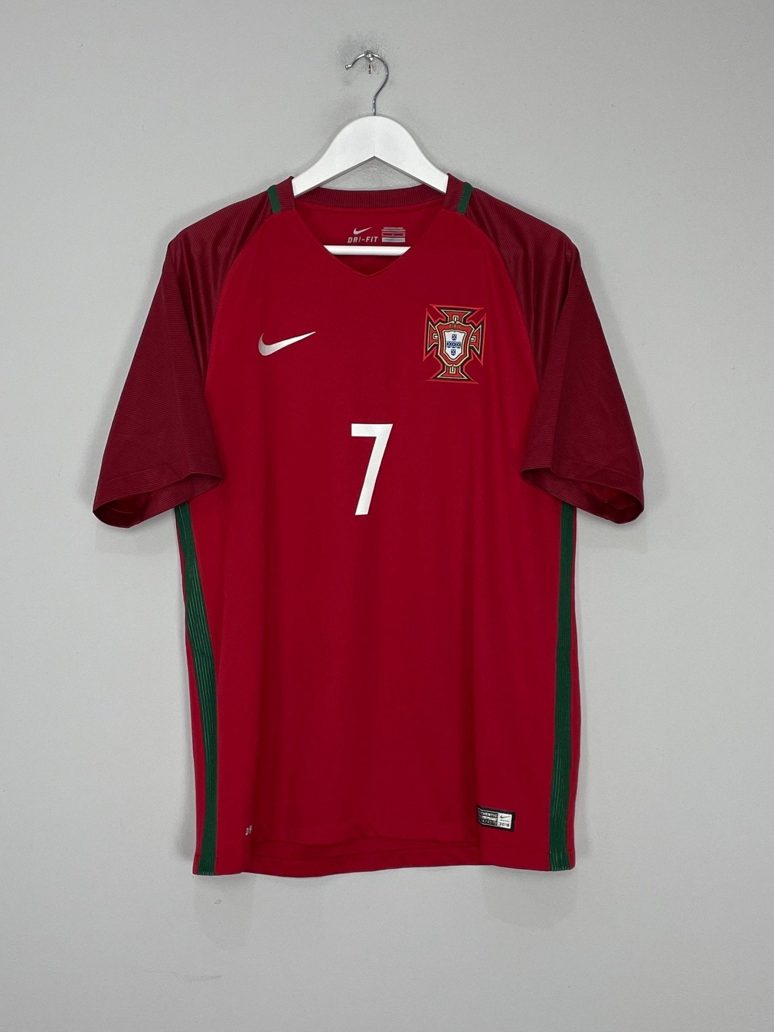 Shop 2016/18 PORTUGAL RONALDO #7 HOME SHIRT (L) NIKE, classic football shirts, vintage football shirts & retro soccer jerseys at Cult Kits